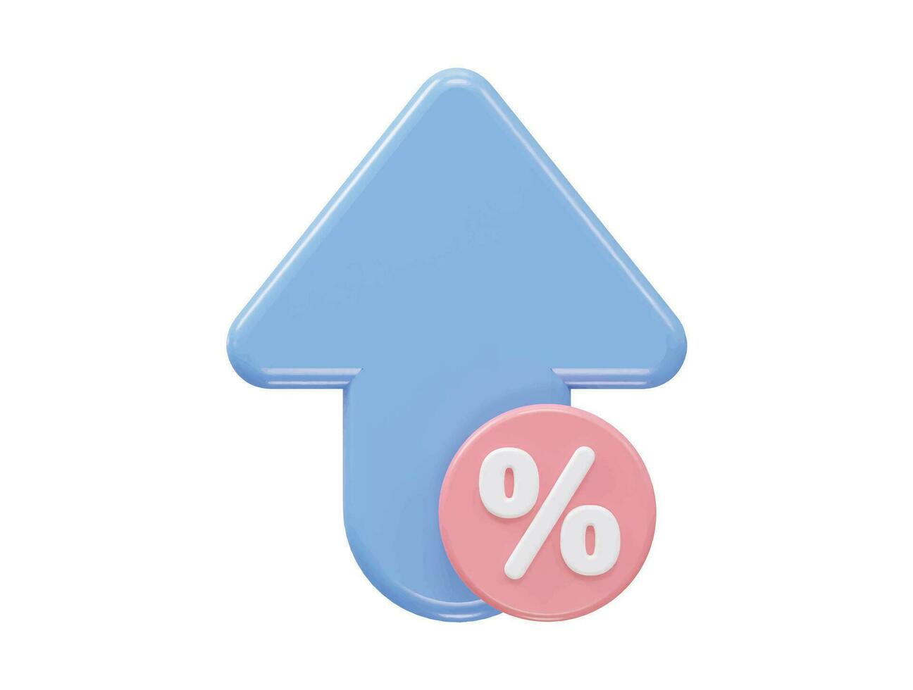 företag procent ikon 3d illustration framställa vektor