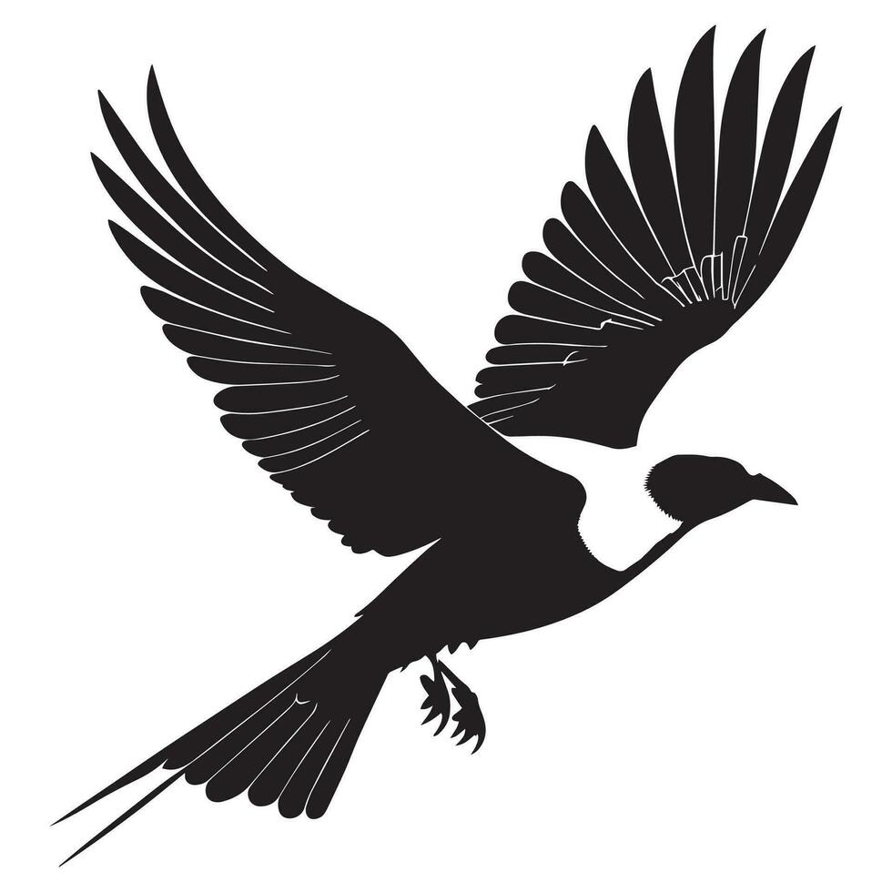 ein fliegend Vogel Vektor Silhouette Illustration