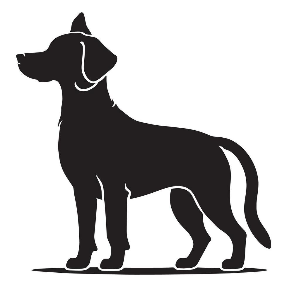 ein Hund Vektor Silhouette Vektor Illustration