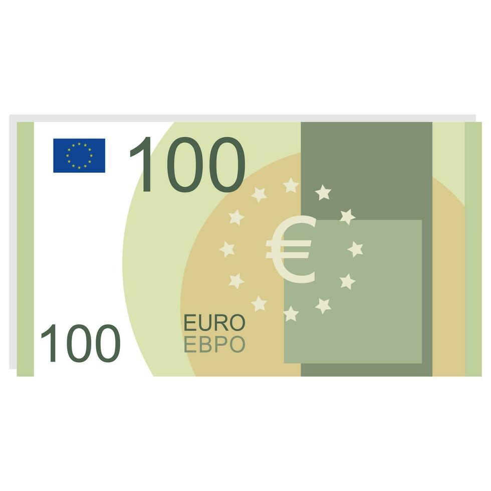 100 Euro Symbol. Vektor Illustration.