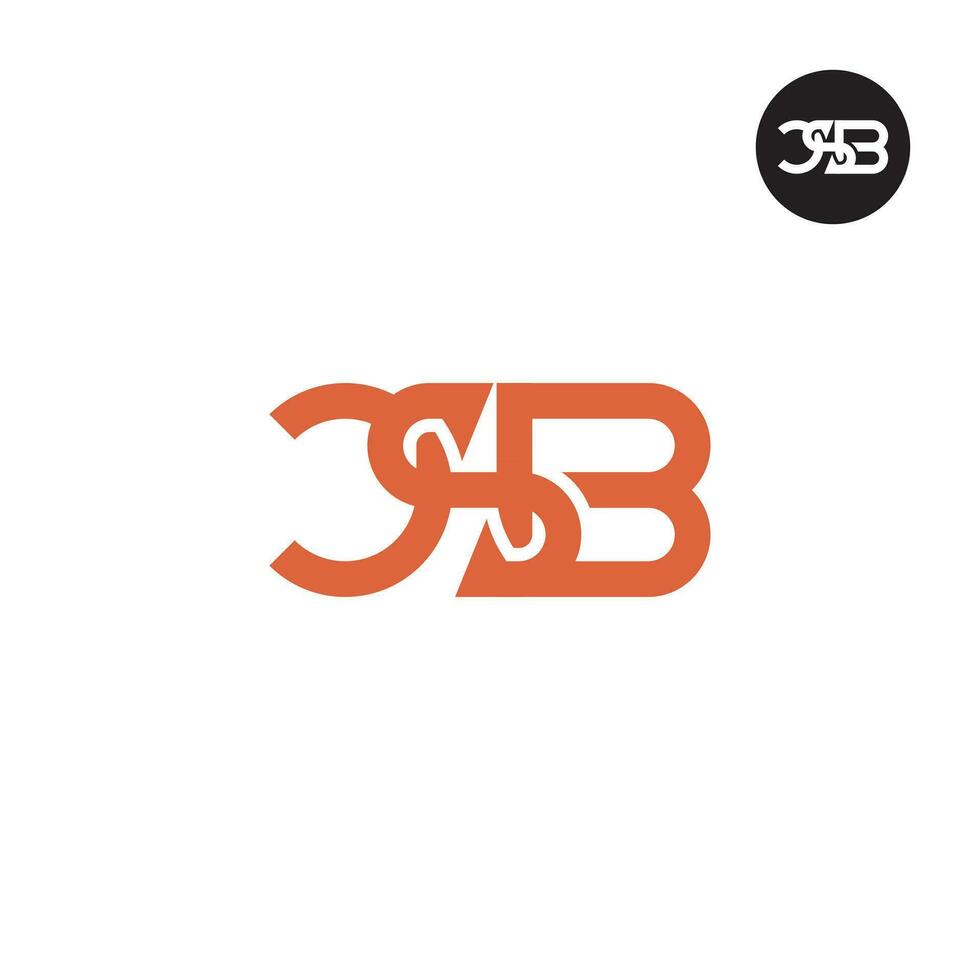 brev csb monogram logotyp design vektor
