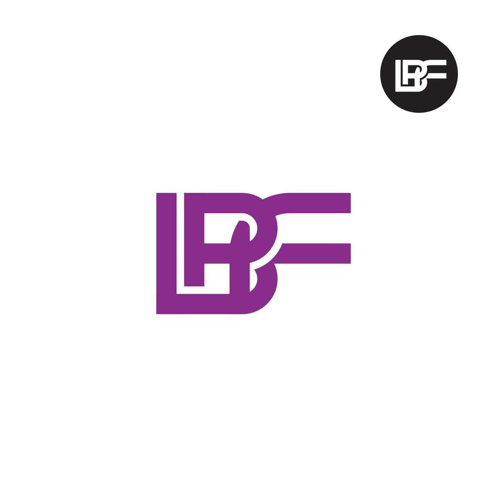 Brief bfp bpf Monogramm Logo Design vektor