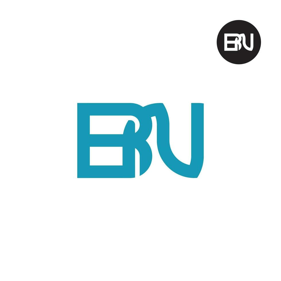 brev bn monogram logotyp design vektor