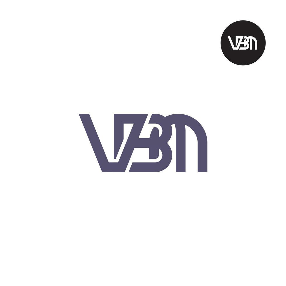 brev vbm monogram logotyp design vektor
