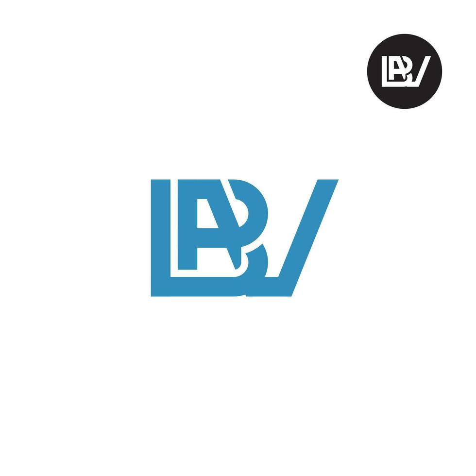 brev bvp bpv monogram logotyp design vektor