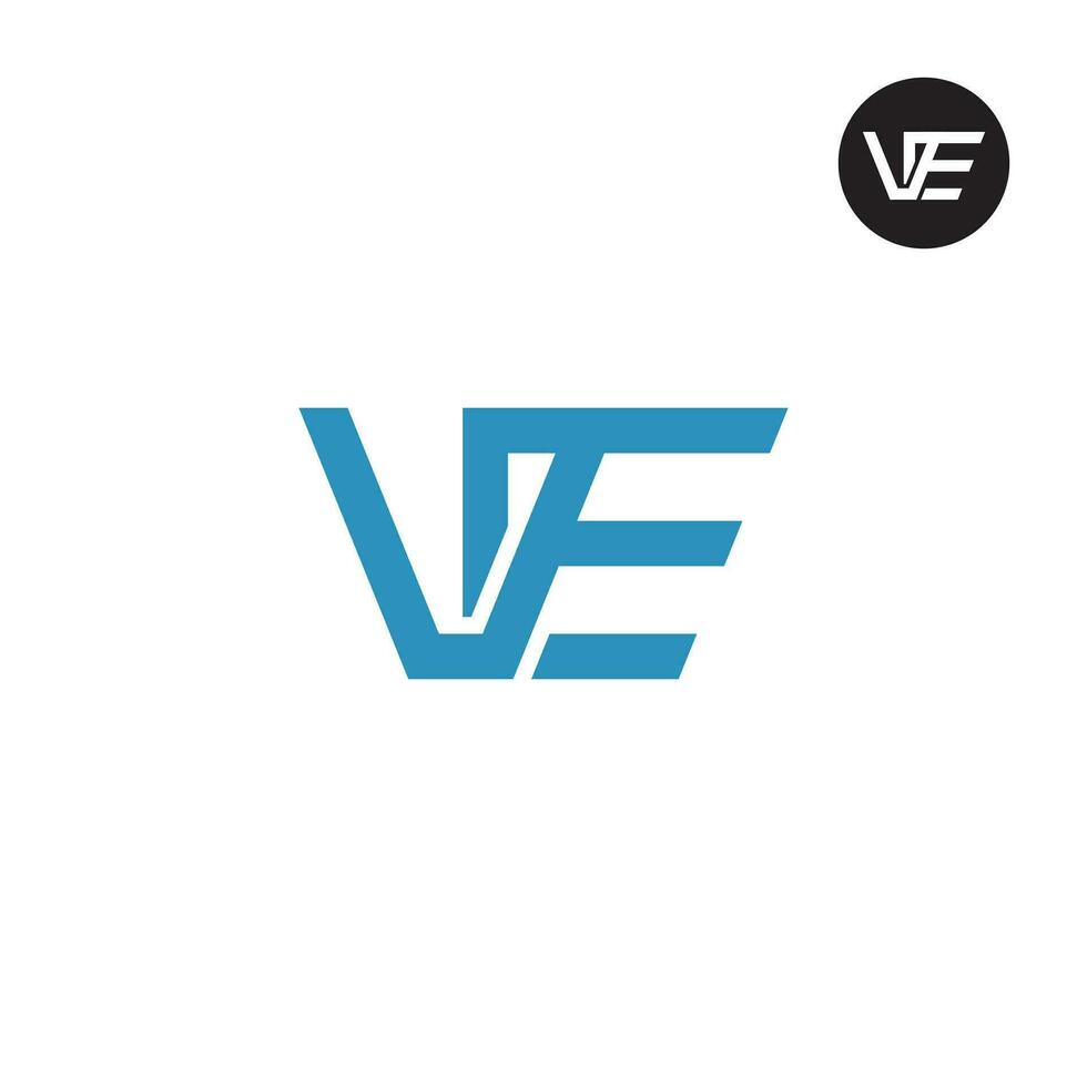 Brief ve Monogramm Logo Design vektor