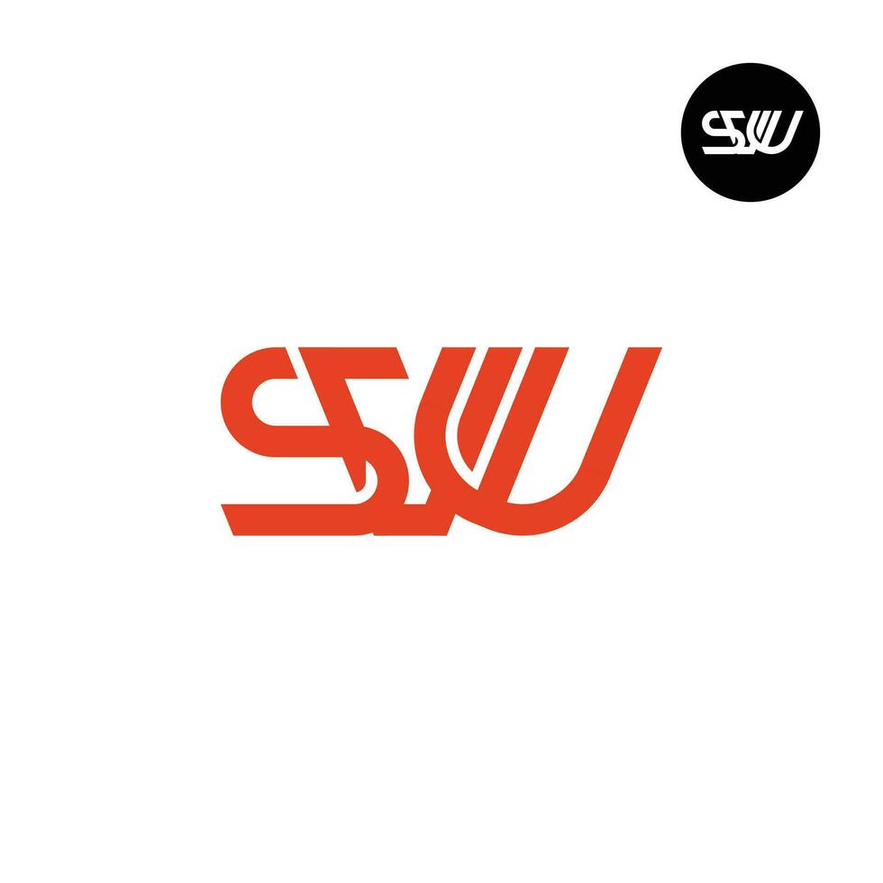 brev svw monogram logotyp design vektor