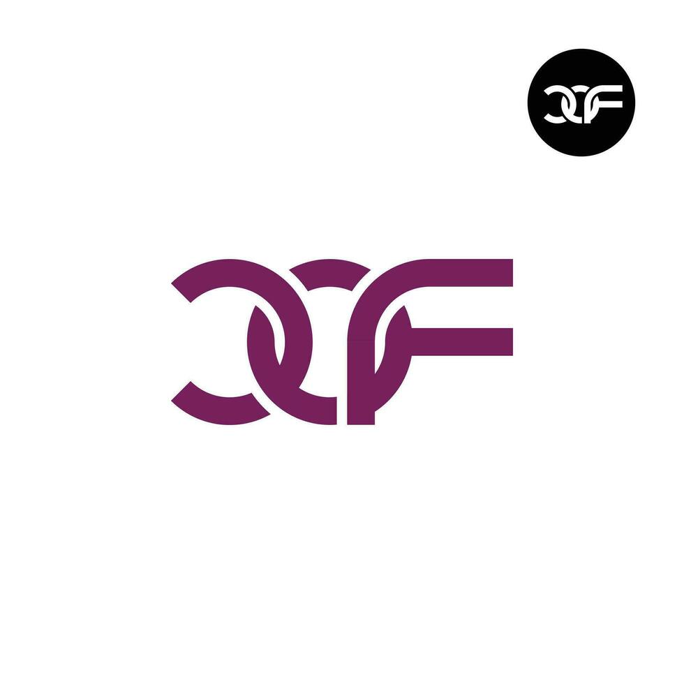 Brief cof Monogramm Logo Design vektor