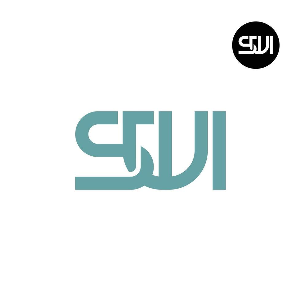 brev swi monogram logotyp design vektor