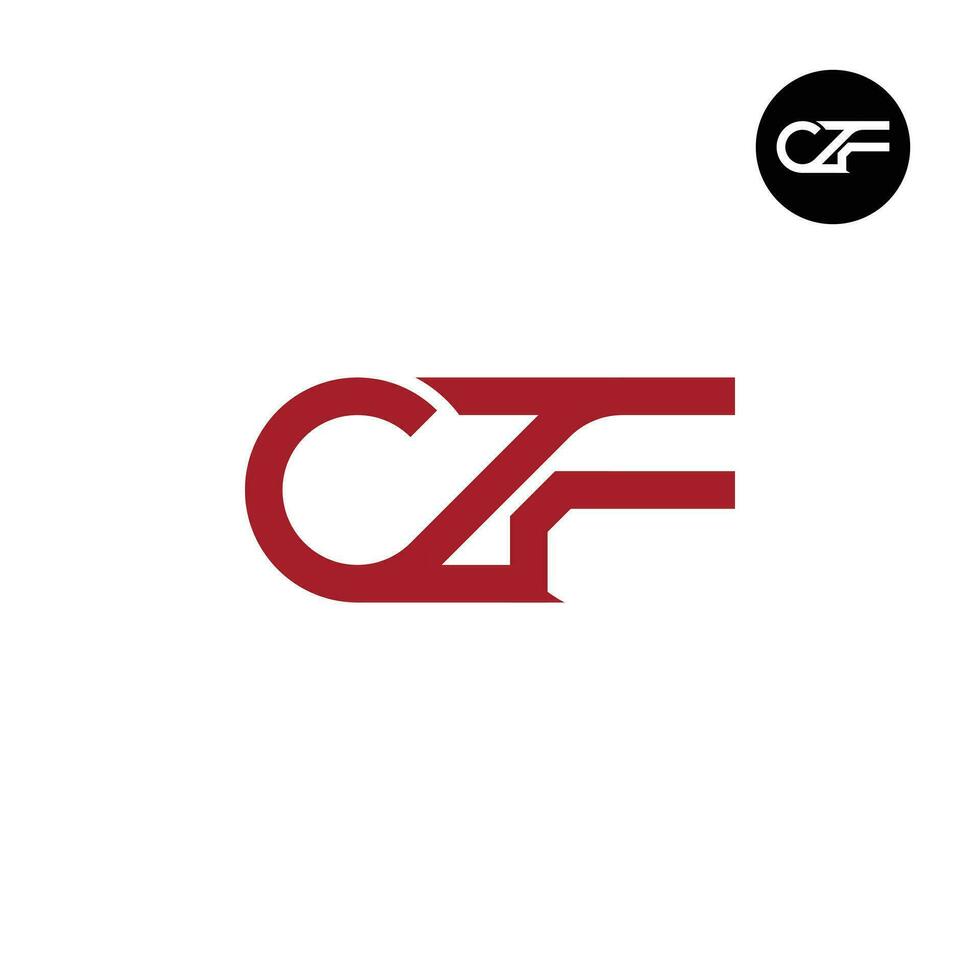 Brief czf Monogramm Logo Design vektor