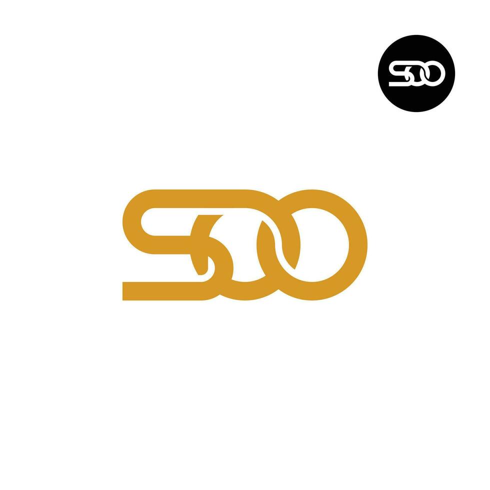 Brief soo Monogramm Logo Design vektor