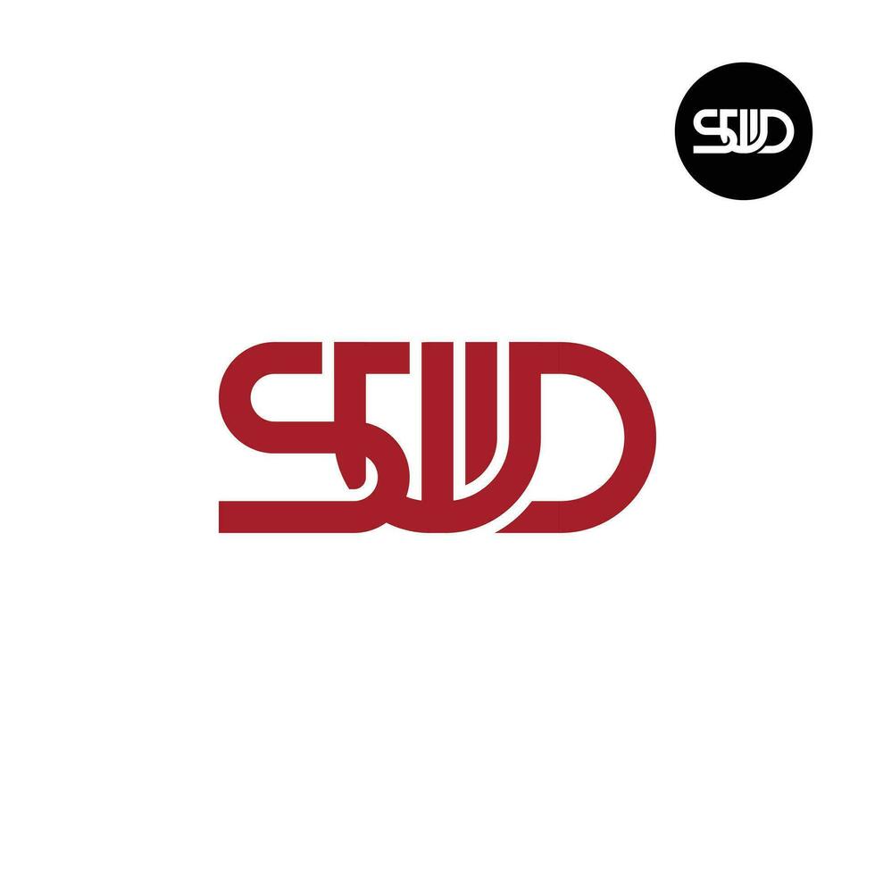 brev swd monogram logotyp design vektor