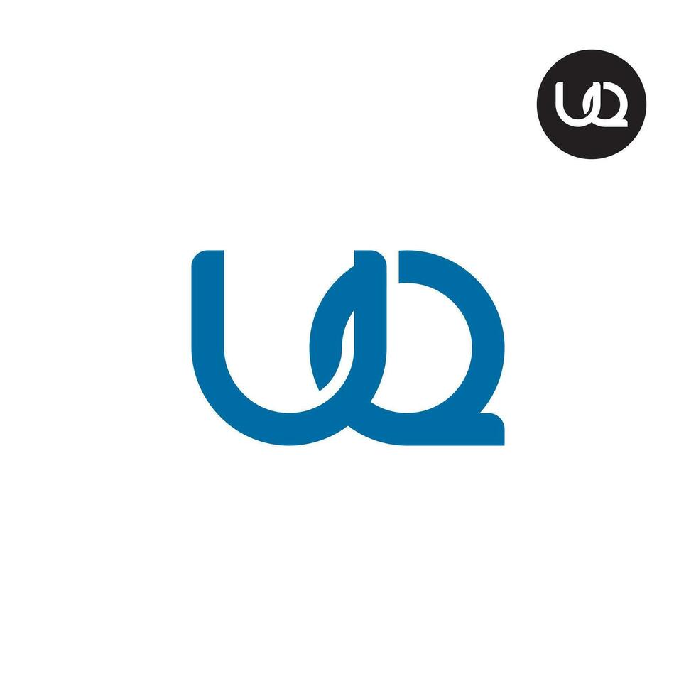 Brief uq Monogramm Logo Design vektor