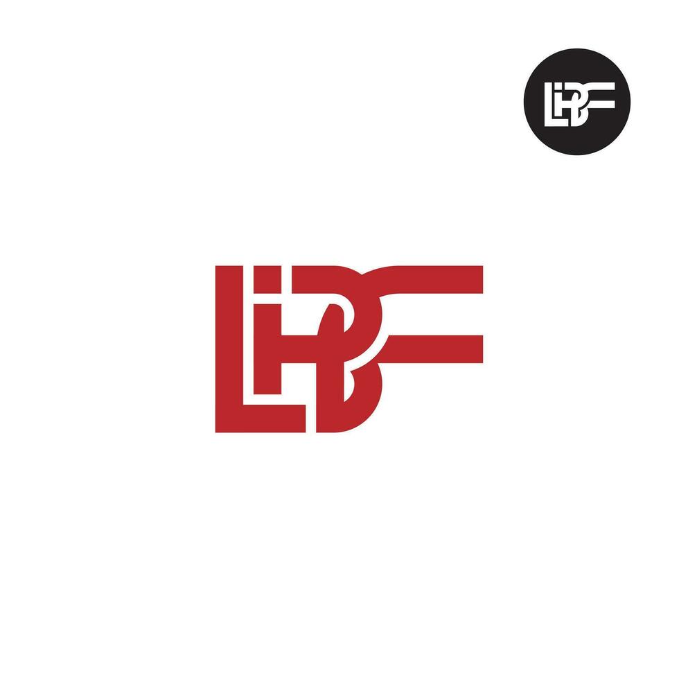 Brief bfi bfip bfpi bipf Monogramm Logo Design vektor