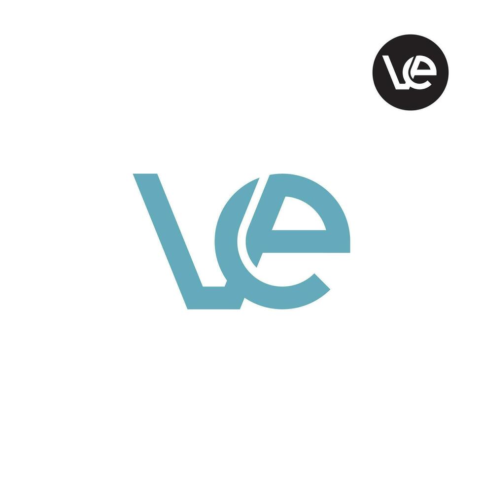 brev ve monogram logotyp design vektor