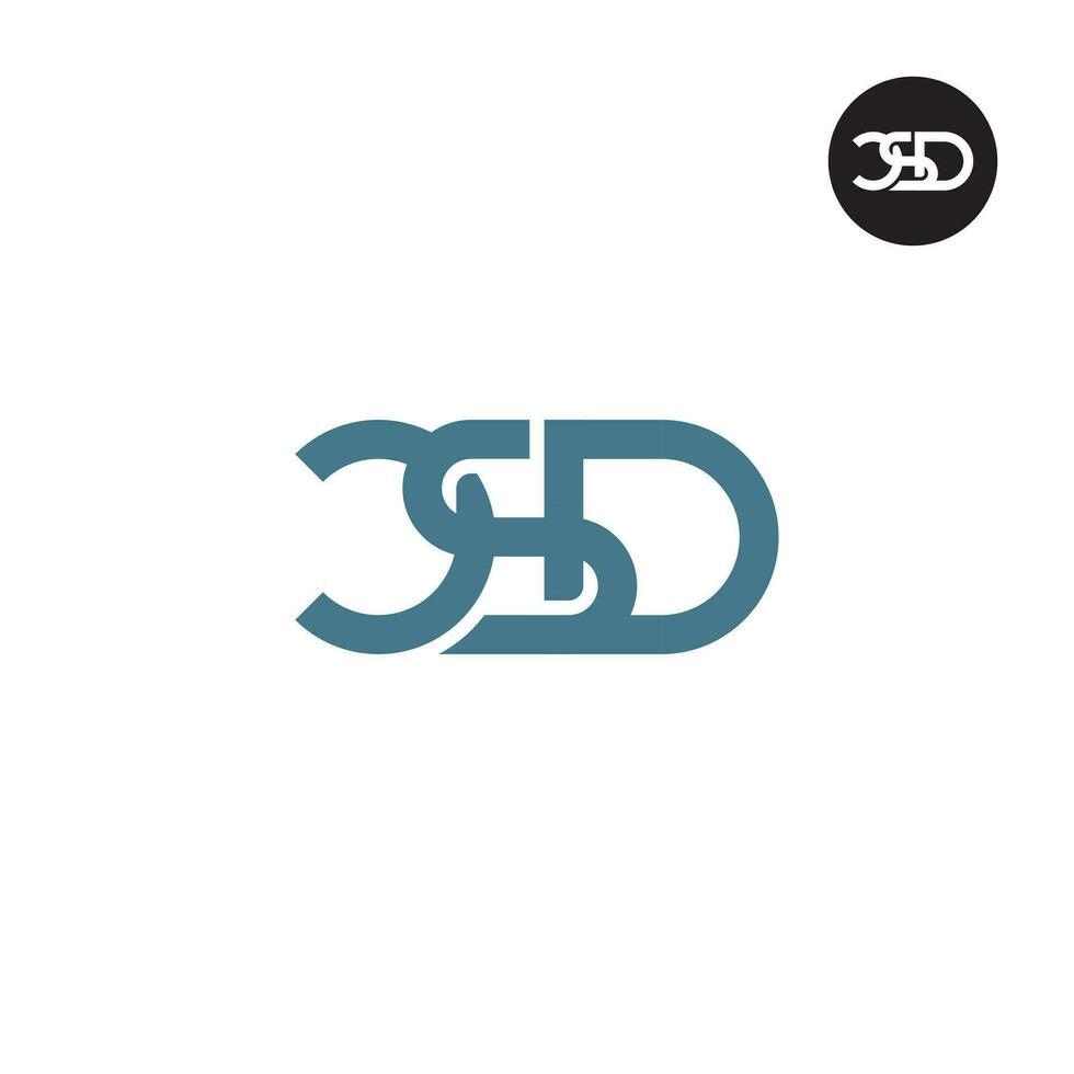 brev csd monogram logotyp design vektor