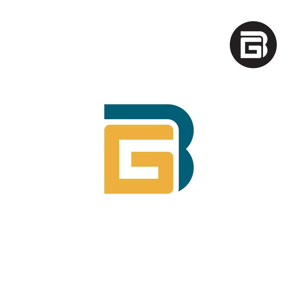 brev bg gb monogram logotyp design vektor