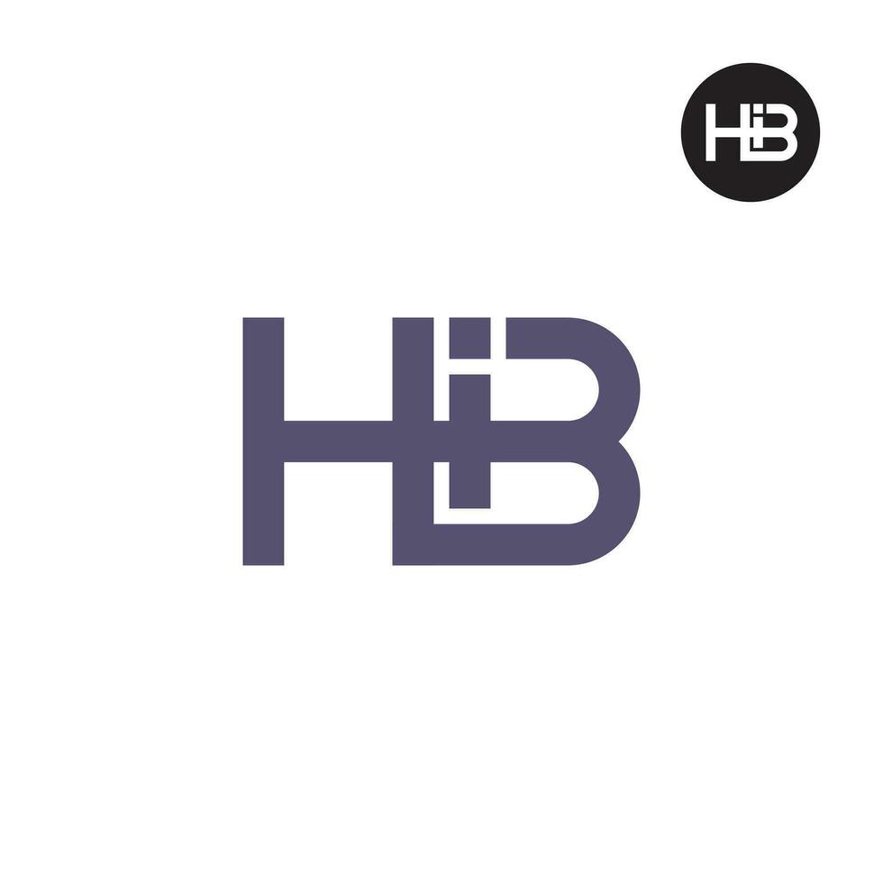 Brief hbi Monogramm Logo Design vektor