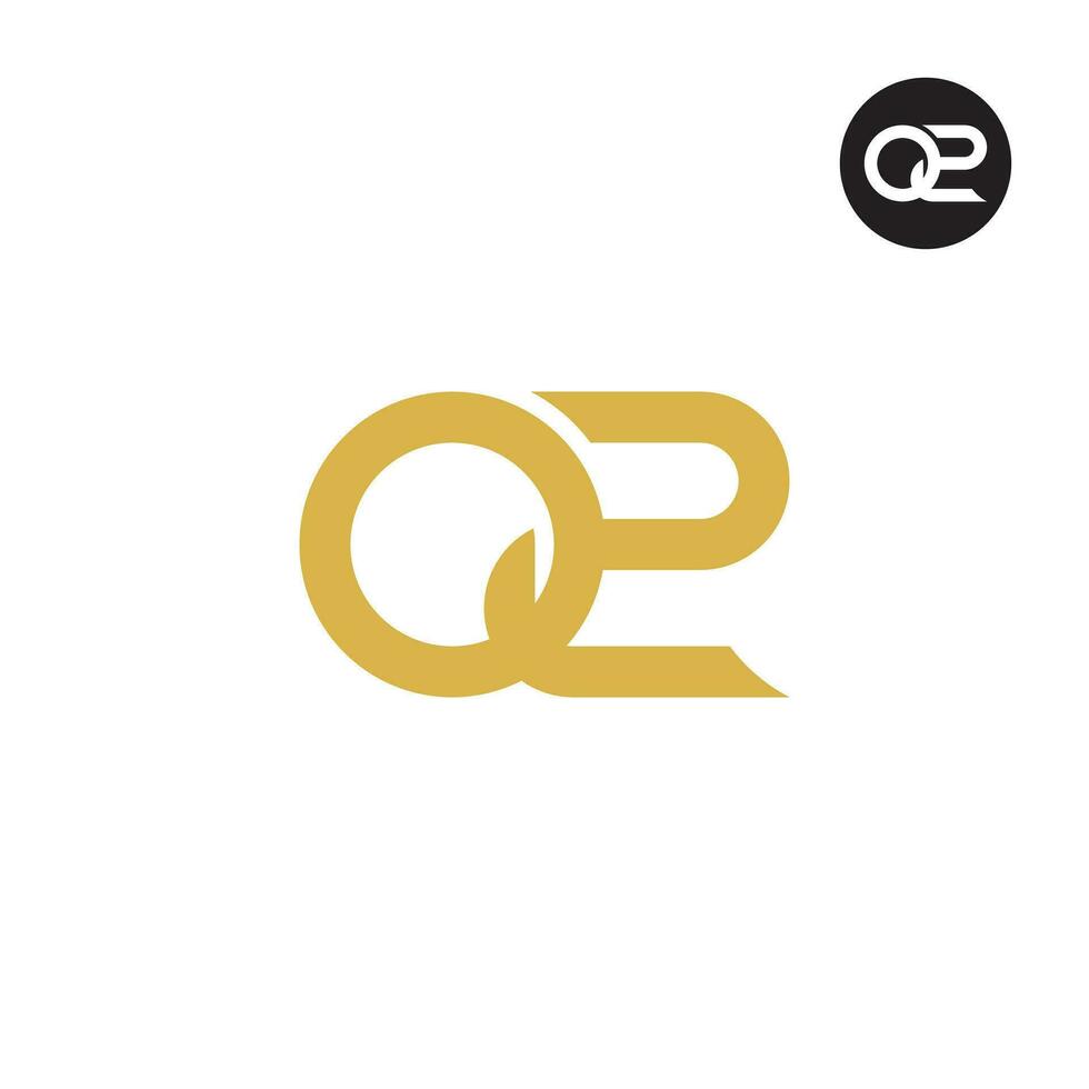 Brief oz o2 Monogramm Logo Design vektor