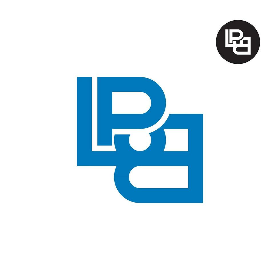 Brief bpb Monogramm Logo Design vektor