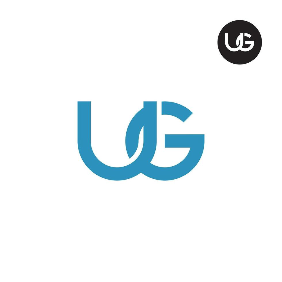 Brief ug Monogramm Logo Design vektor