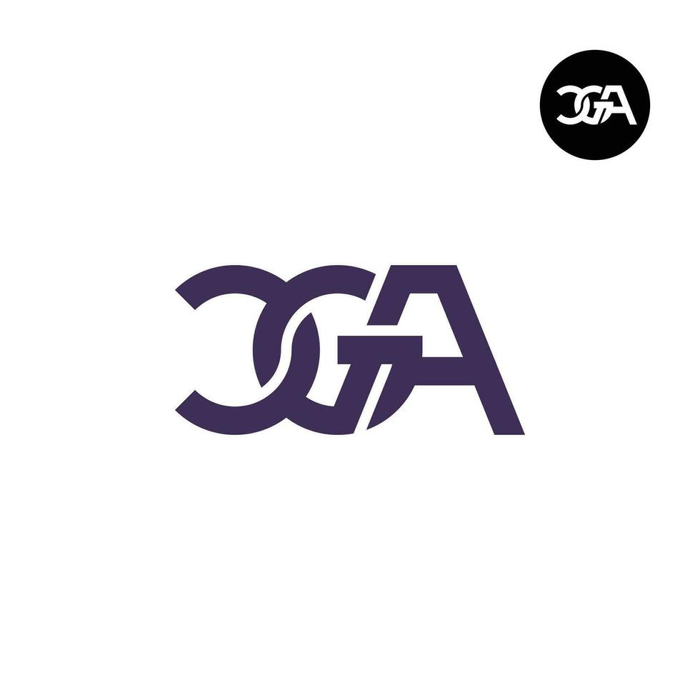 Brief cga Monogramm Logo Design vektor