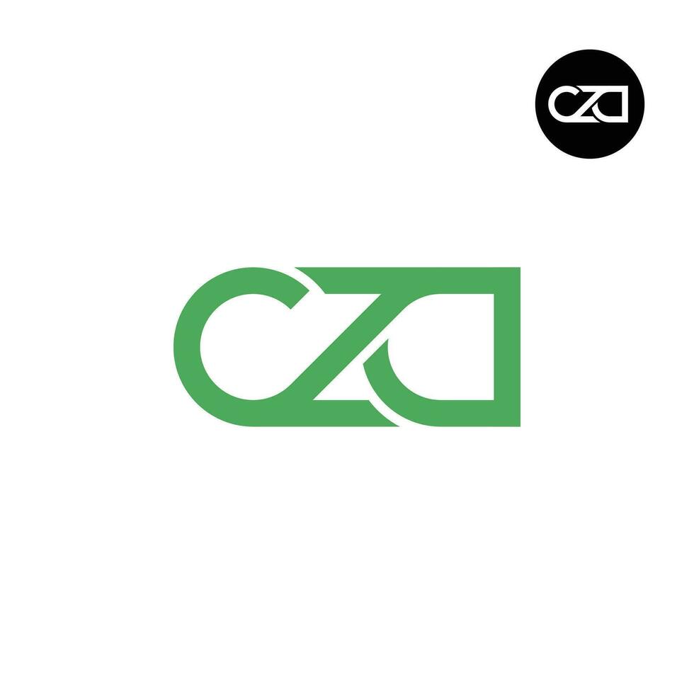 brev czd monogram logotyp design vektor