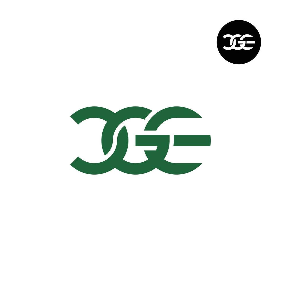 Brief cge Monogramm Logo Design vektor