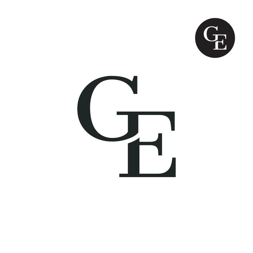 Luxus modern serif Brief ge Monogramm Logo Design vektor
