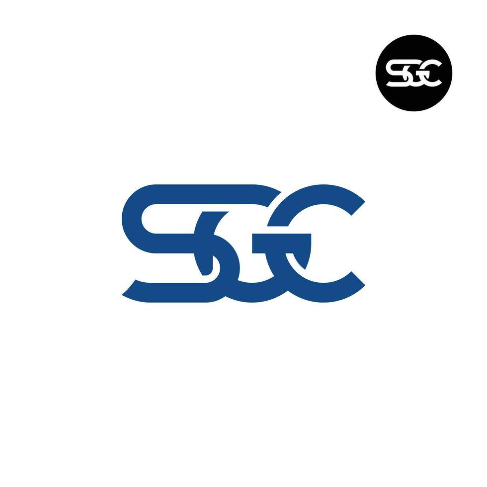 brev sgc monogram logotyp design vektor