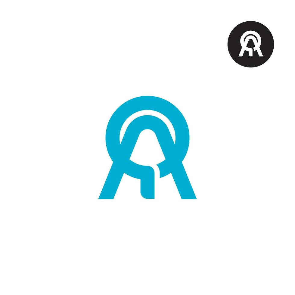 Brief aq qa Monogramm Logo Design vektor