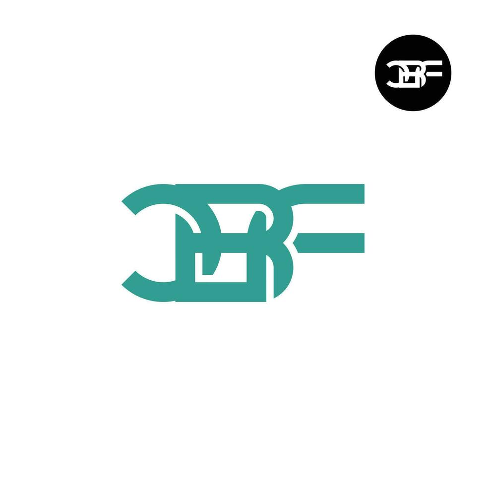 Brief cbf Monogramm Logo Design vektor