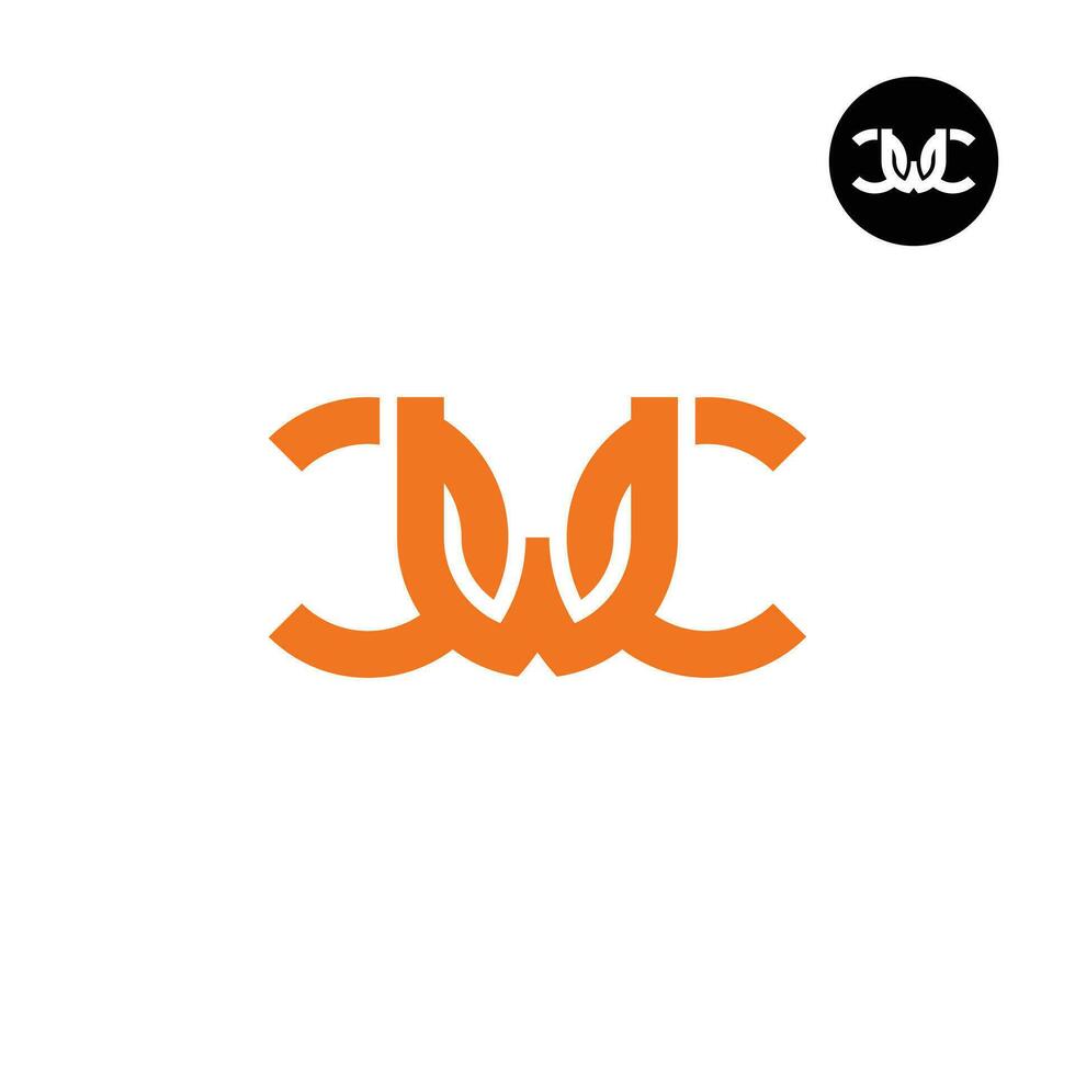 Brief cwc Monogramm Logo Design vektor