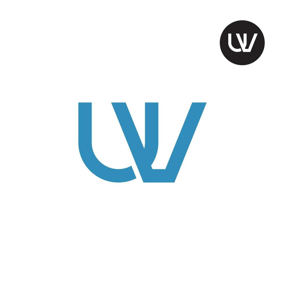 brev uv monogram logotyp design vektor