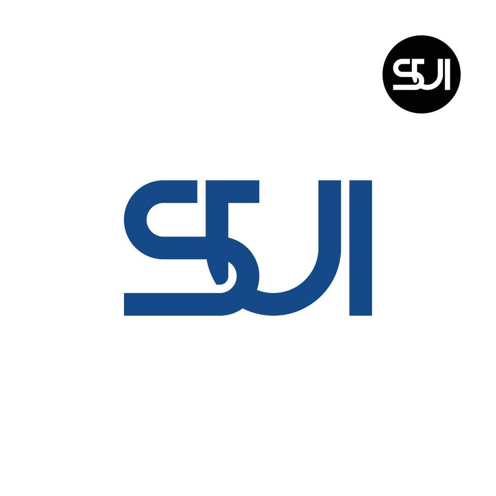 Brief sui Monogramm Logo Design vektor