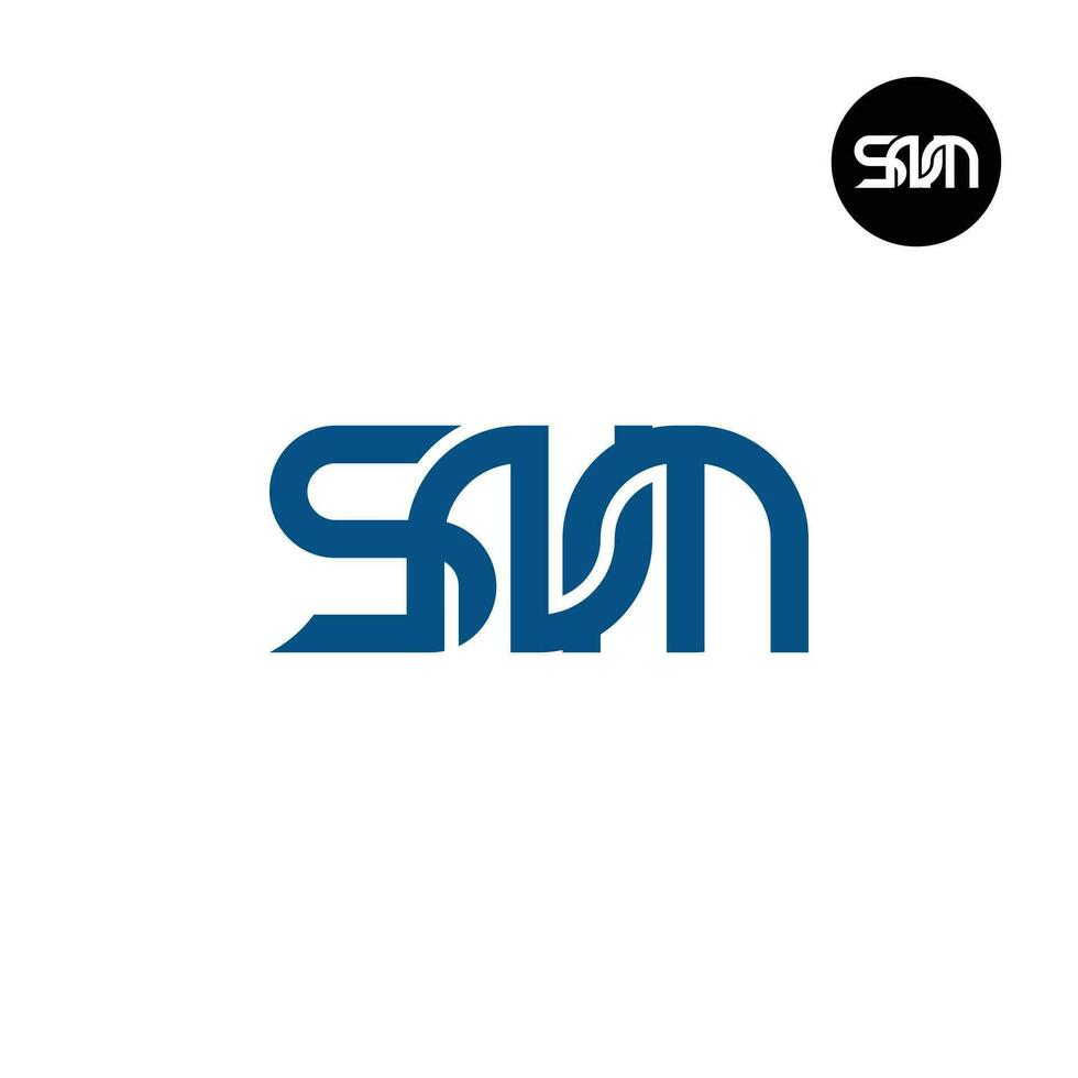 brev snm monogram logotyp design vektor