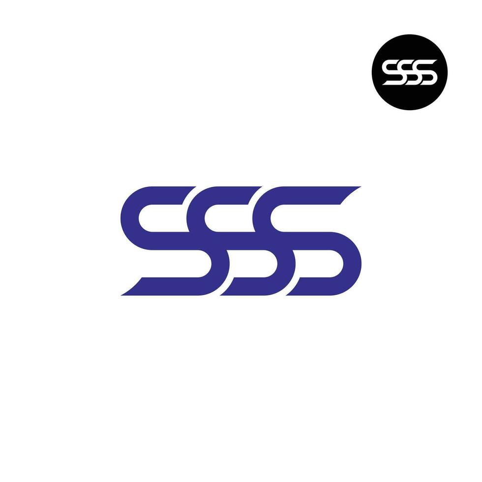 Brief sss Monogramm Logo Design vektor