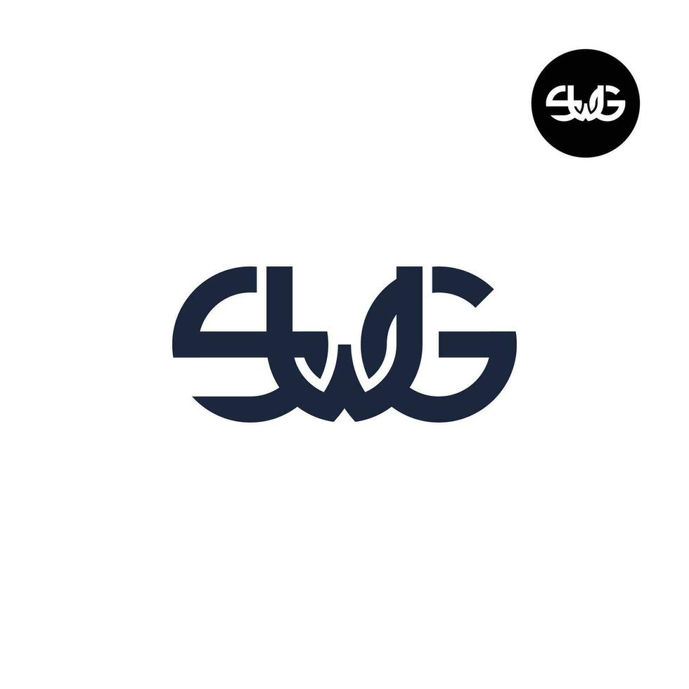 Brief swg Monogramm Logo Design vektor