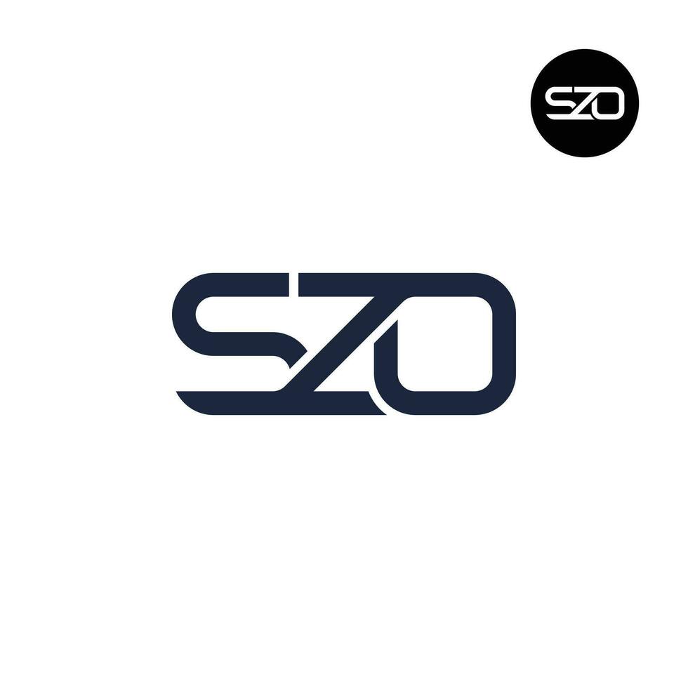 Brief szo Monogramm Logo Design vektor