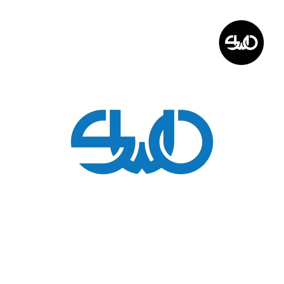 Brief swo Monogramm Logo Design vektor