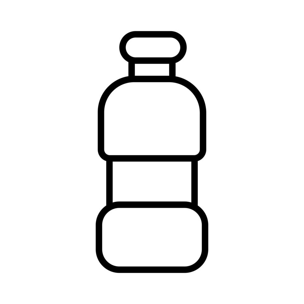 plastflaska dryck linje ikon vektor