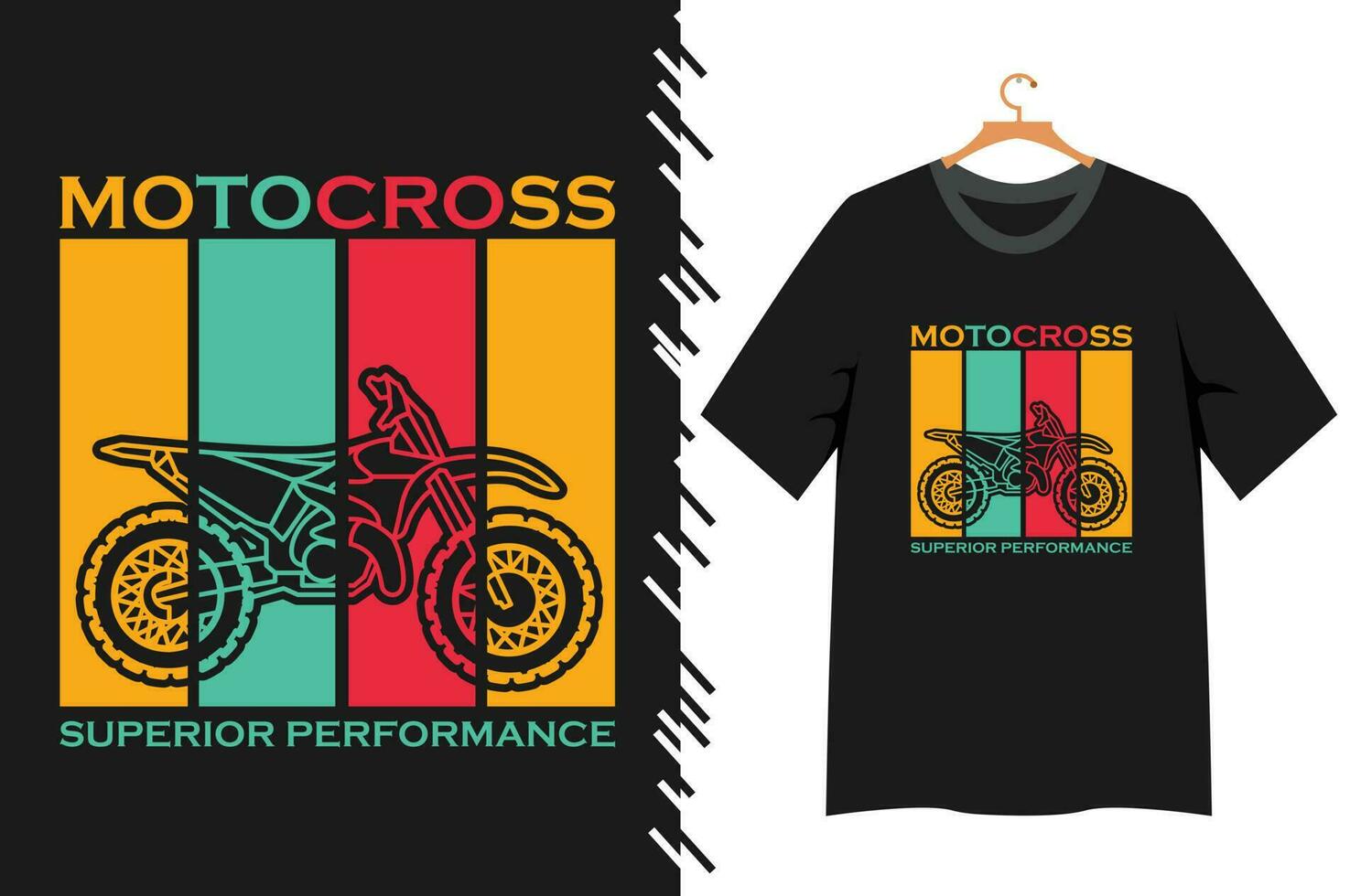 Moto-Cross t Hemd Design vektor