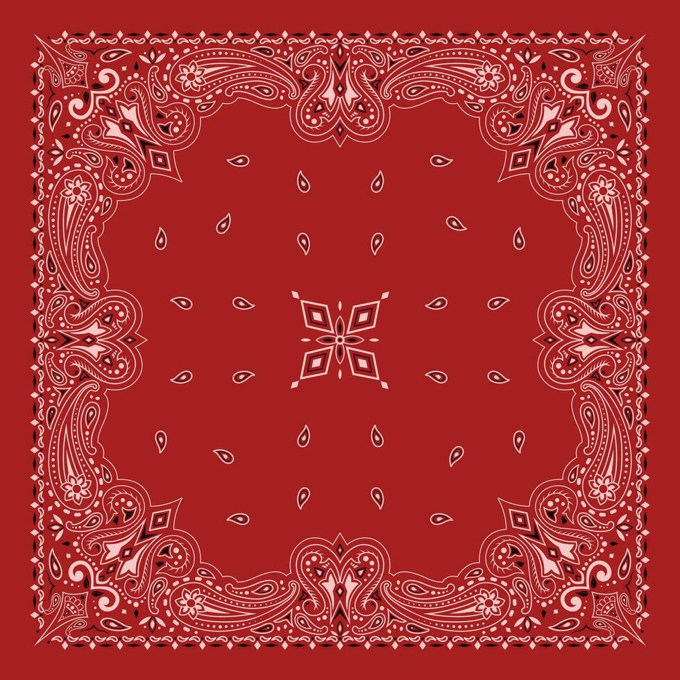 einfach Bandana dekoriert mit Weiß schwarz geometrisch Ornament Linien Das können Sein angewendet zu Stoffe von verschiedene Farben vektor