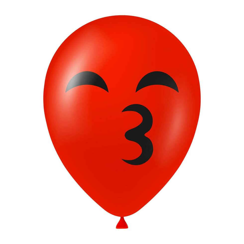 halloween röd ballong illustration med skrämmande och rolig ansikte vektor