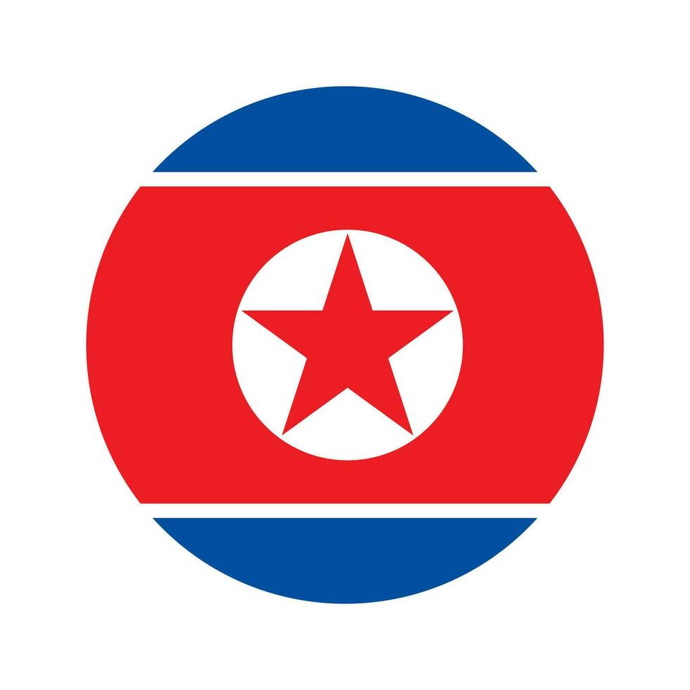 Nordkorea-Flagge einfache Illustration für Unabhängigkeitstag oder Wahl vektor