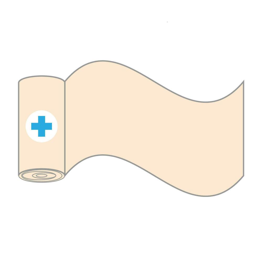 flache Bandage Illustration. einfaches gefülltes Verbandsymbol vektor