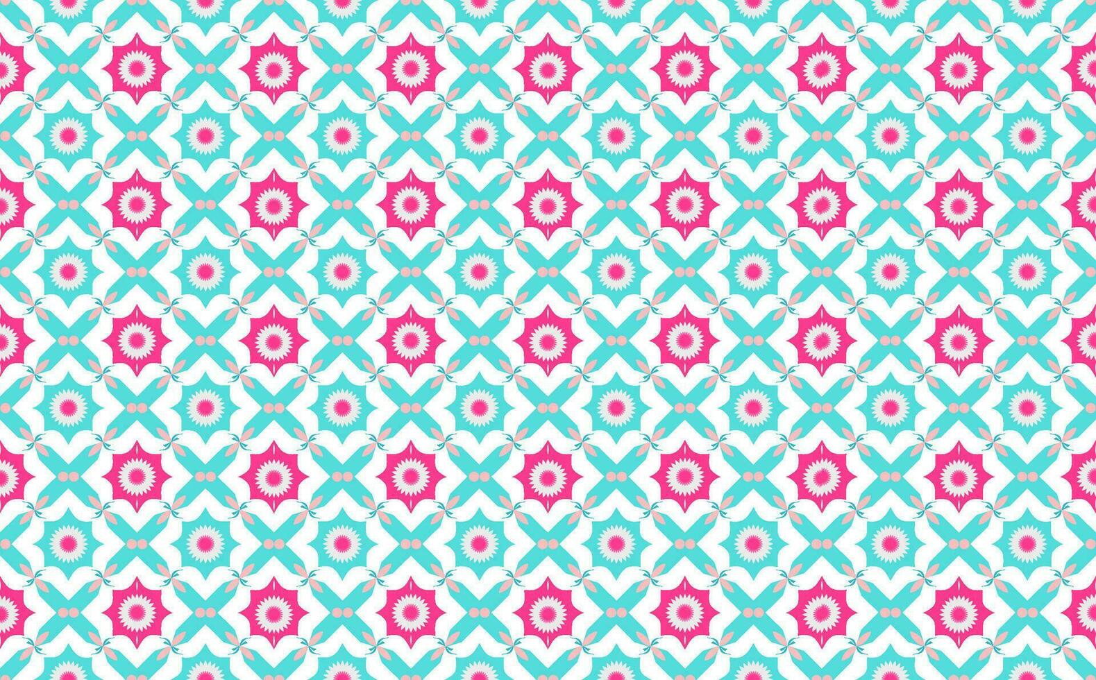 geometrisches ethnisches orientalisches Ikat nahtloses Muster traditionelles Design für Hintergrund, Teppich, Tapete, Kleidung, Verpackung, Batik, Stoff, Vektorillustration. Stickstil. vektor