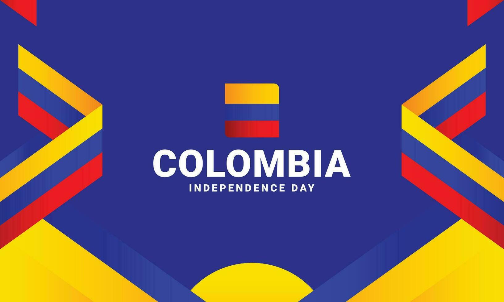 colombia oberoende dag händelse fira bakgrund vektor