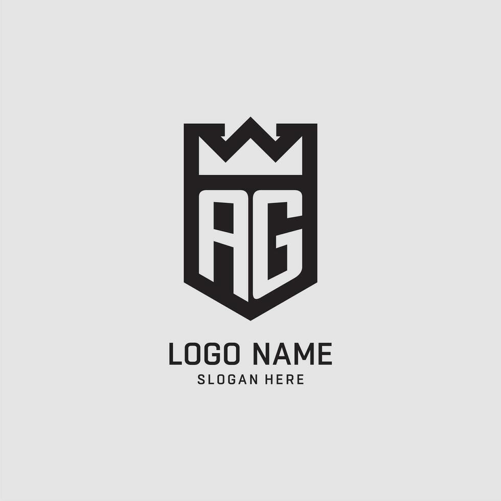 Initiale ag Logo Schild Form, kreativ Esport Logo Design vektor