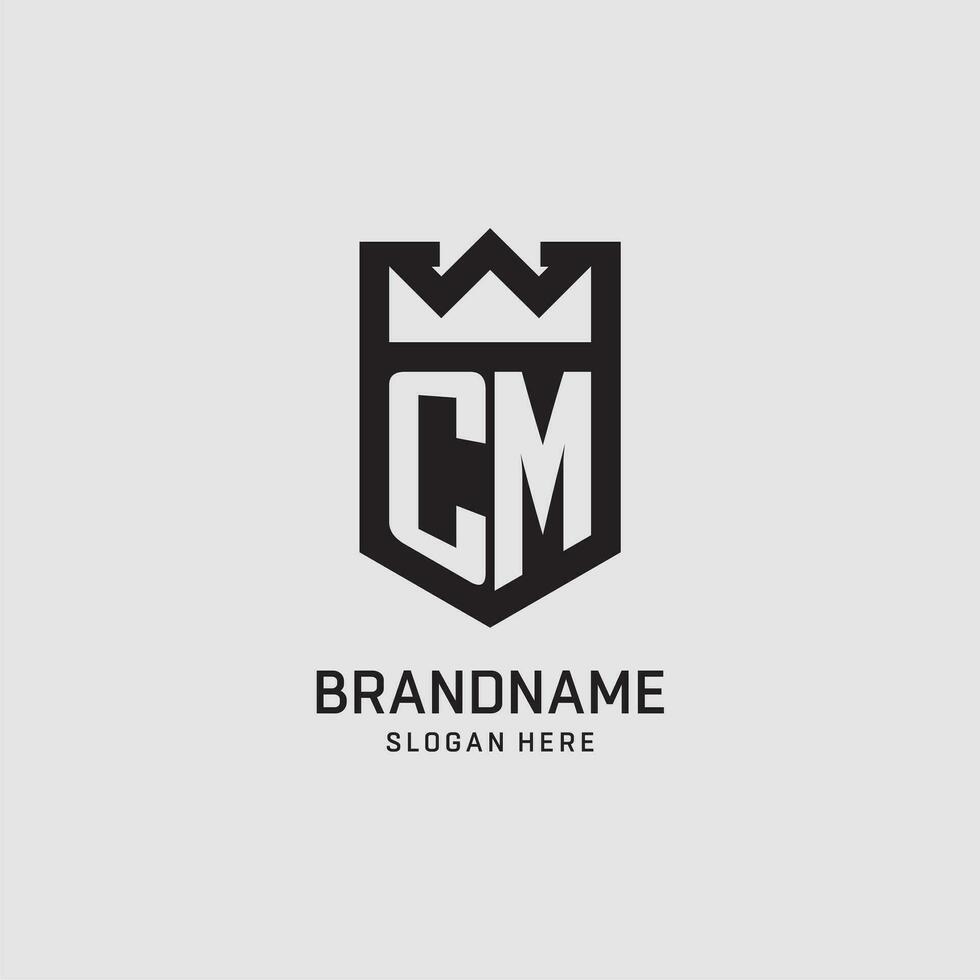 Initiale cm Logo Schild Form, kreativ Esport Logo Design vektor